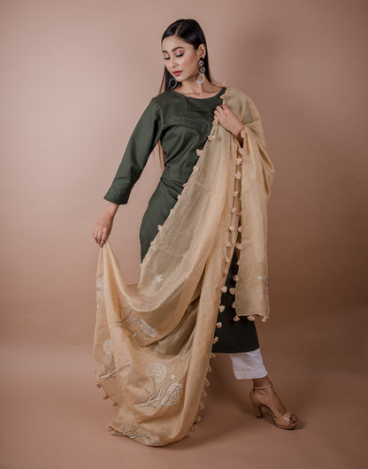 CHANDERI KATHA WORK DUPATTA