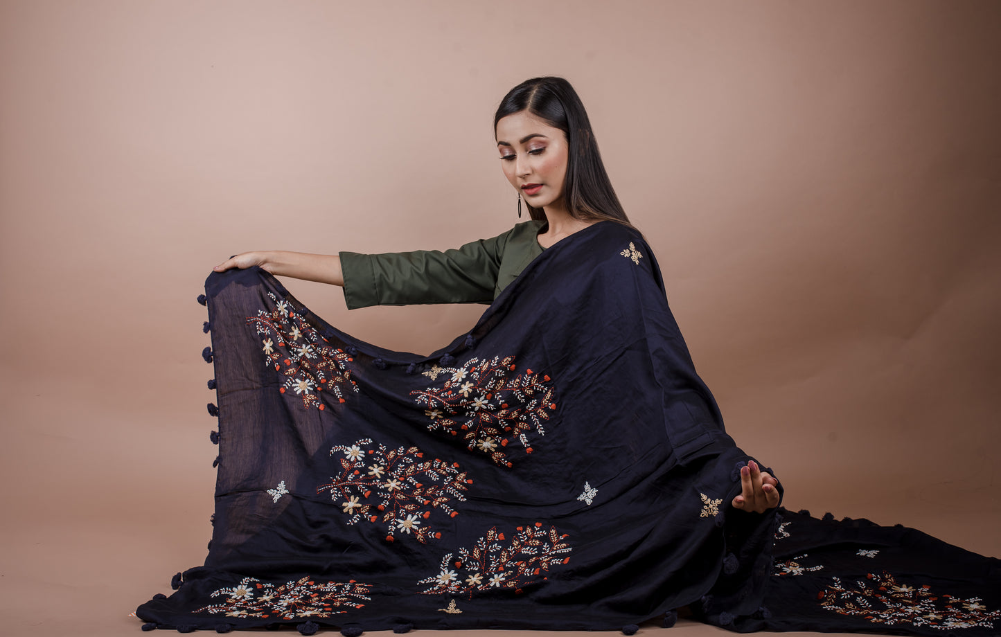 CHANDERI KATHA WORK DUPATTA