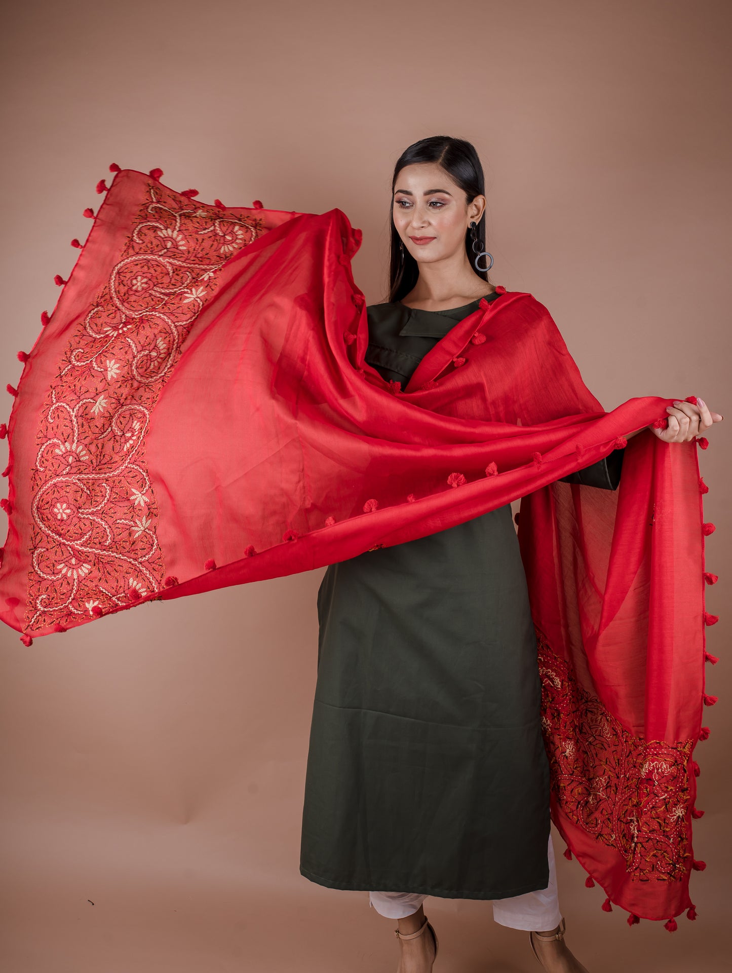 CHANDERI KATHA WORK DUPATTA