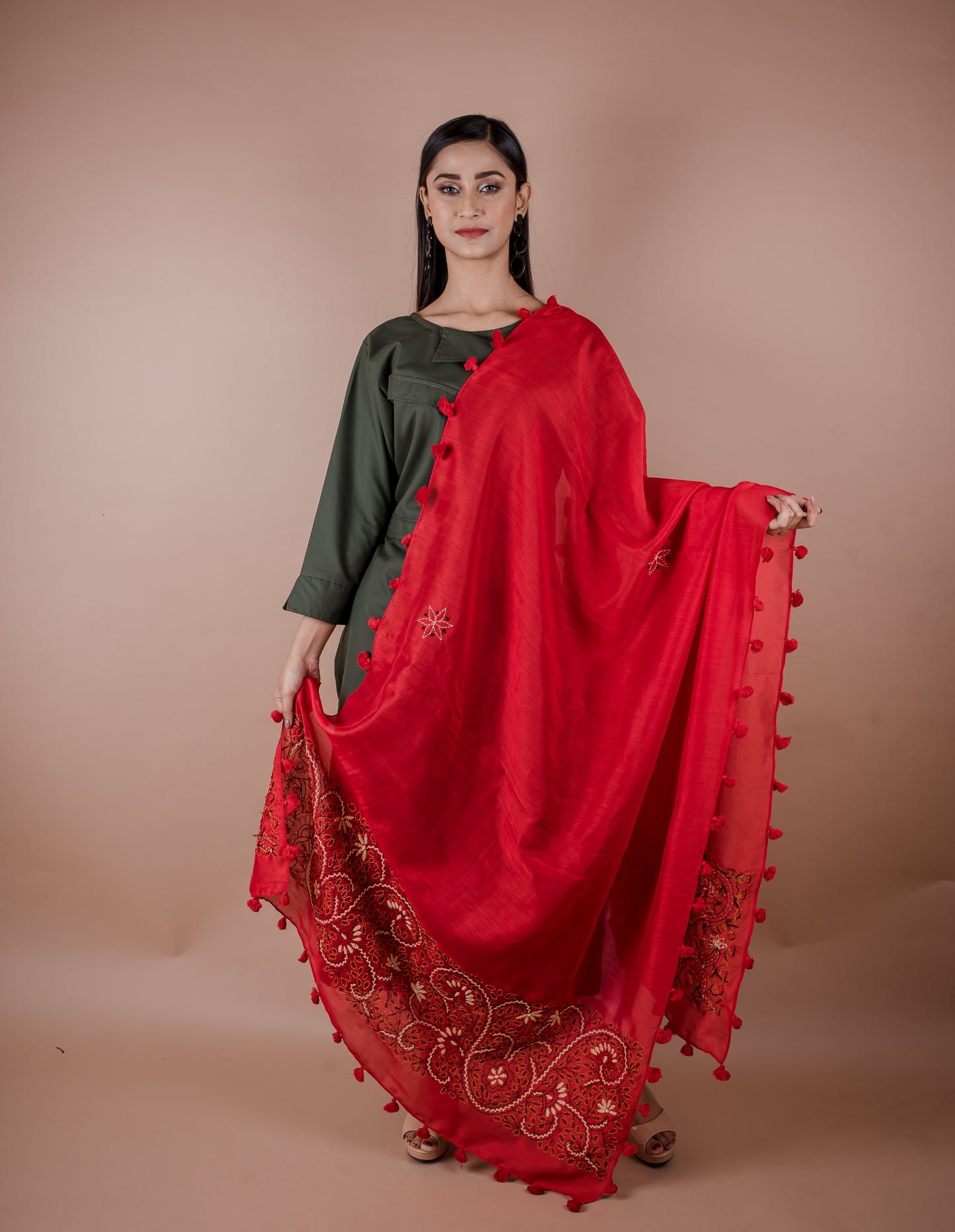 CHANDERI KATHA WORK DUPATTA