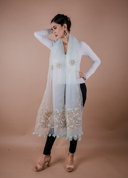 ORGANZA KATHA EMD DUPATTA