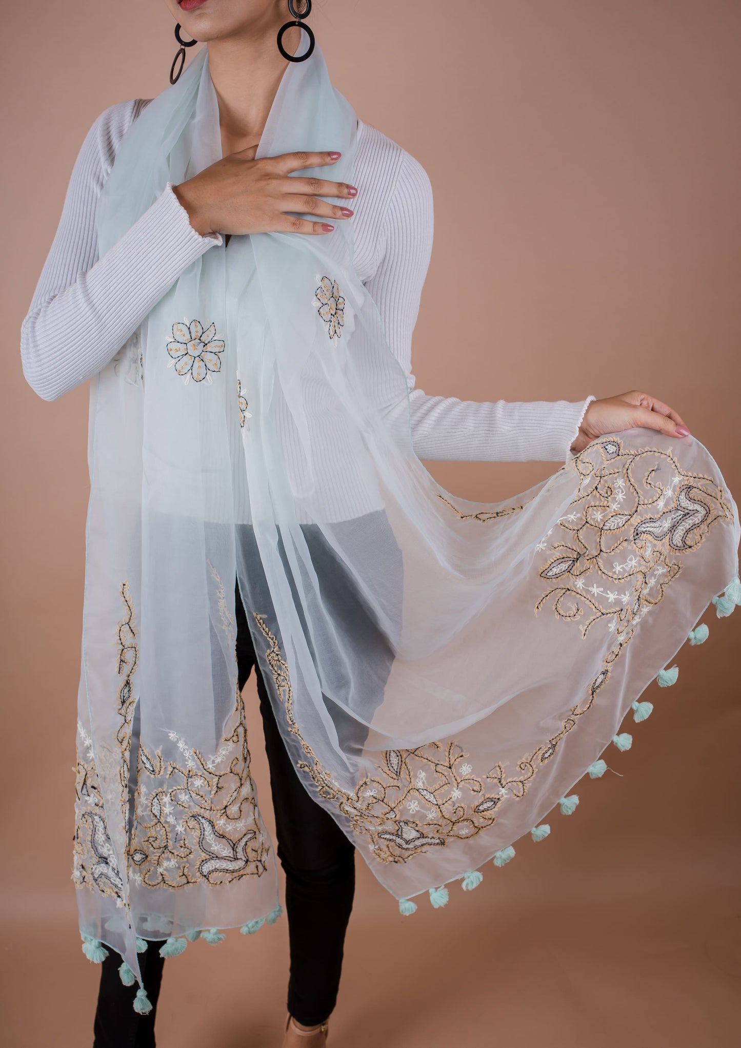 ORGANZA KATHA EMD DUPATTA