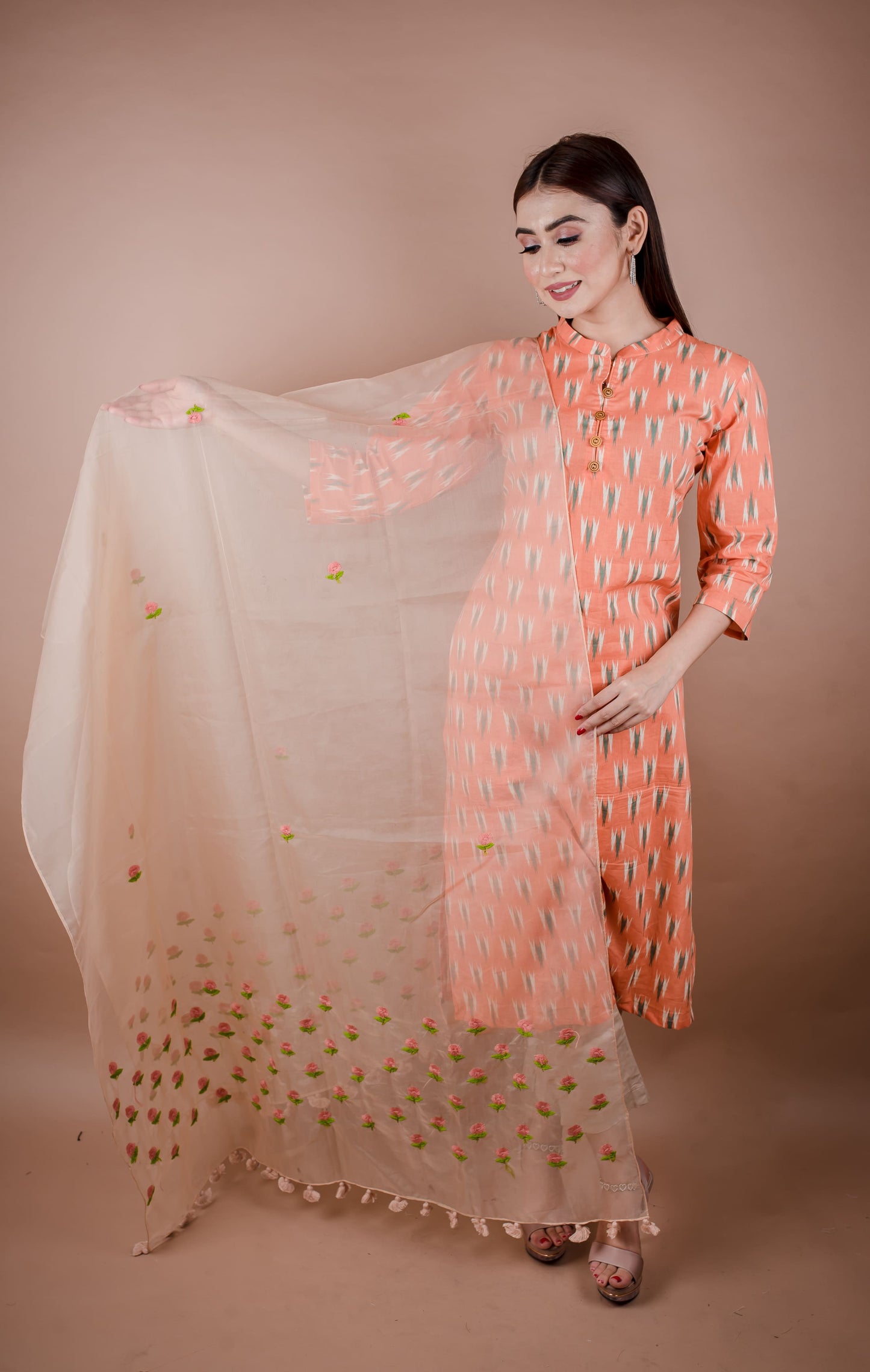 ORGANZA KATHA EMD DUPATTA