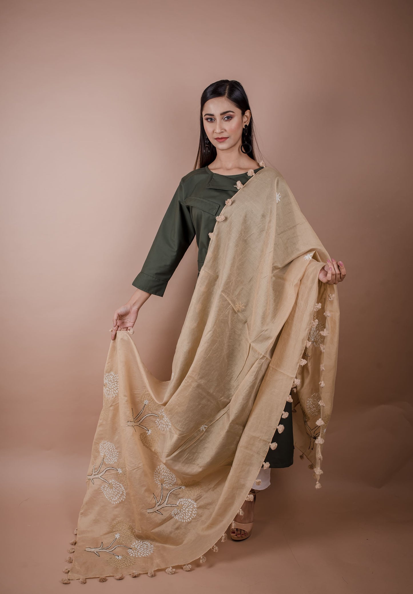 CHANDERI KATHA WORK DUPATTA